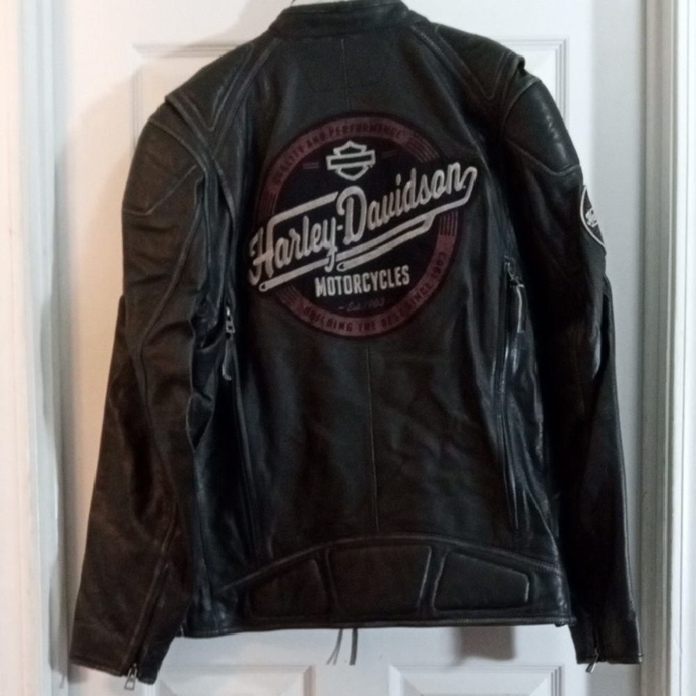 Harley-Davidson Leather Performance Jacket Mens LG - Picture 2 of 9